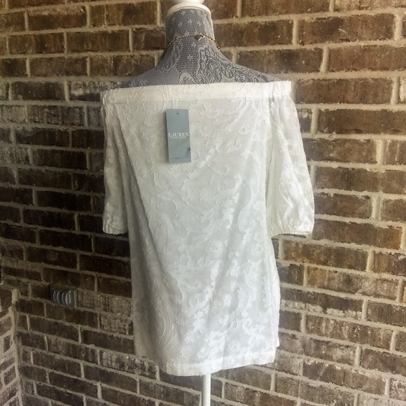 Lauren Ralph ❤Lauren Off the Shoulder Top - NWT - Picture 4 of 7